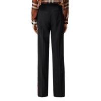 1 qty Pantalon tailleur en laine mélangée color-block - Dark Birch Brown