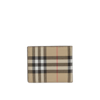 1 qty Portefeuille slim en cuir à motif Vintage check - Archive Beige