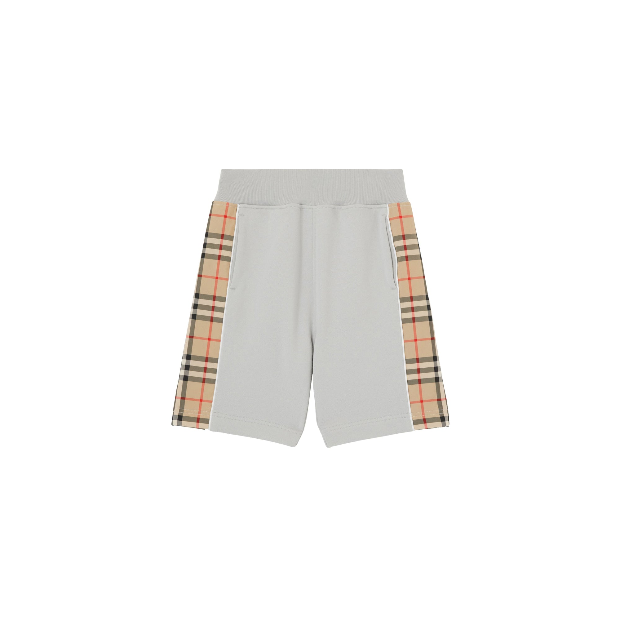 15 qty Short en coton à motif Vintage check - Soft Silver Grey