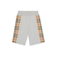 15 qty Short en coton à motif Vintage check - Soft Silver Grey