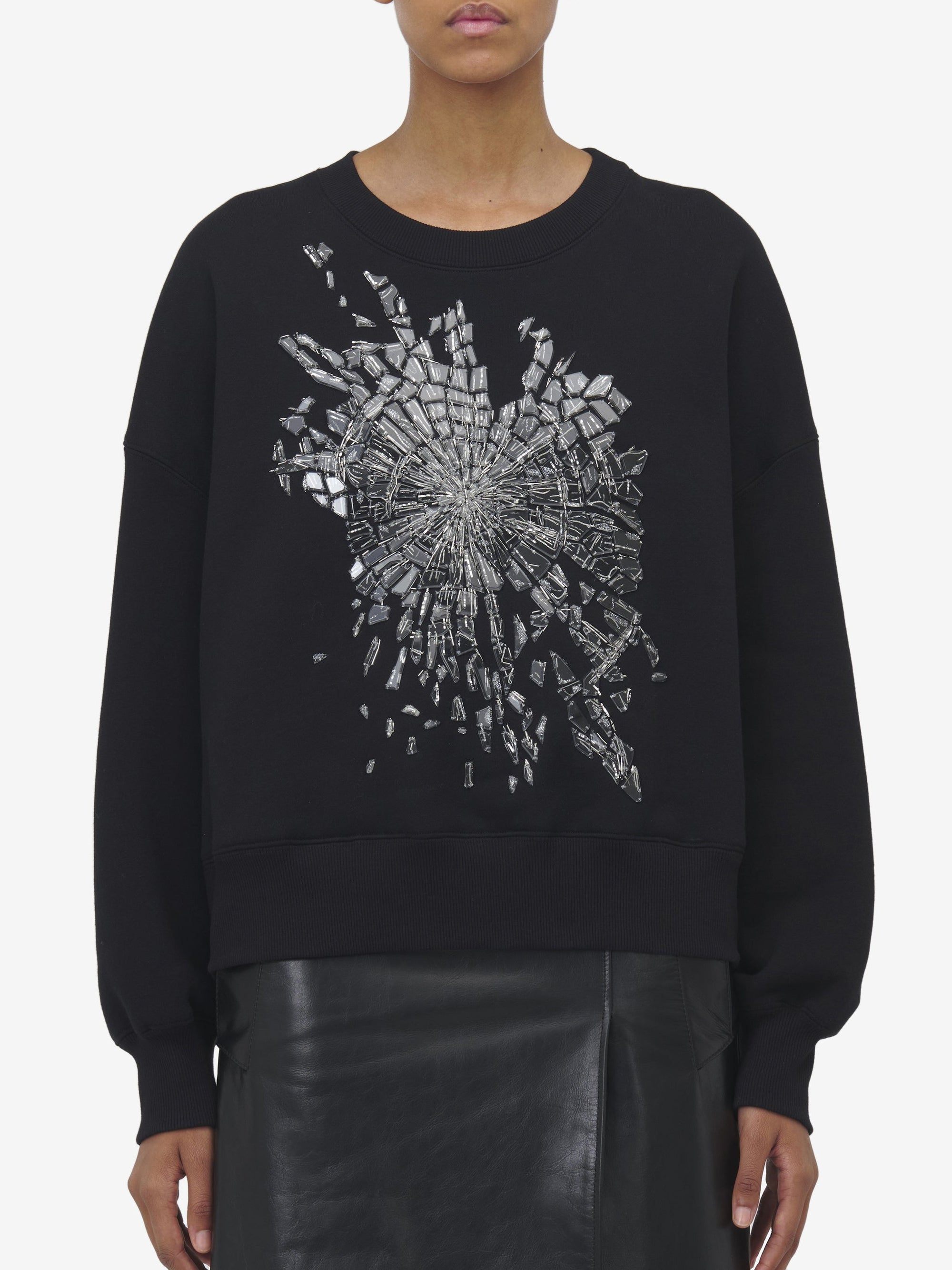 Sweatshirt avec broderie - Black