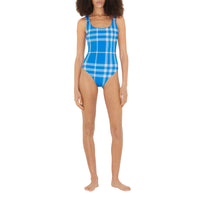 5 qty Maillot de bain à motif check - Vivid Blue Check