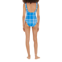 5 qty Maillot de bain à motif check - Vivid Blue Check