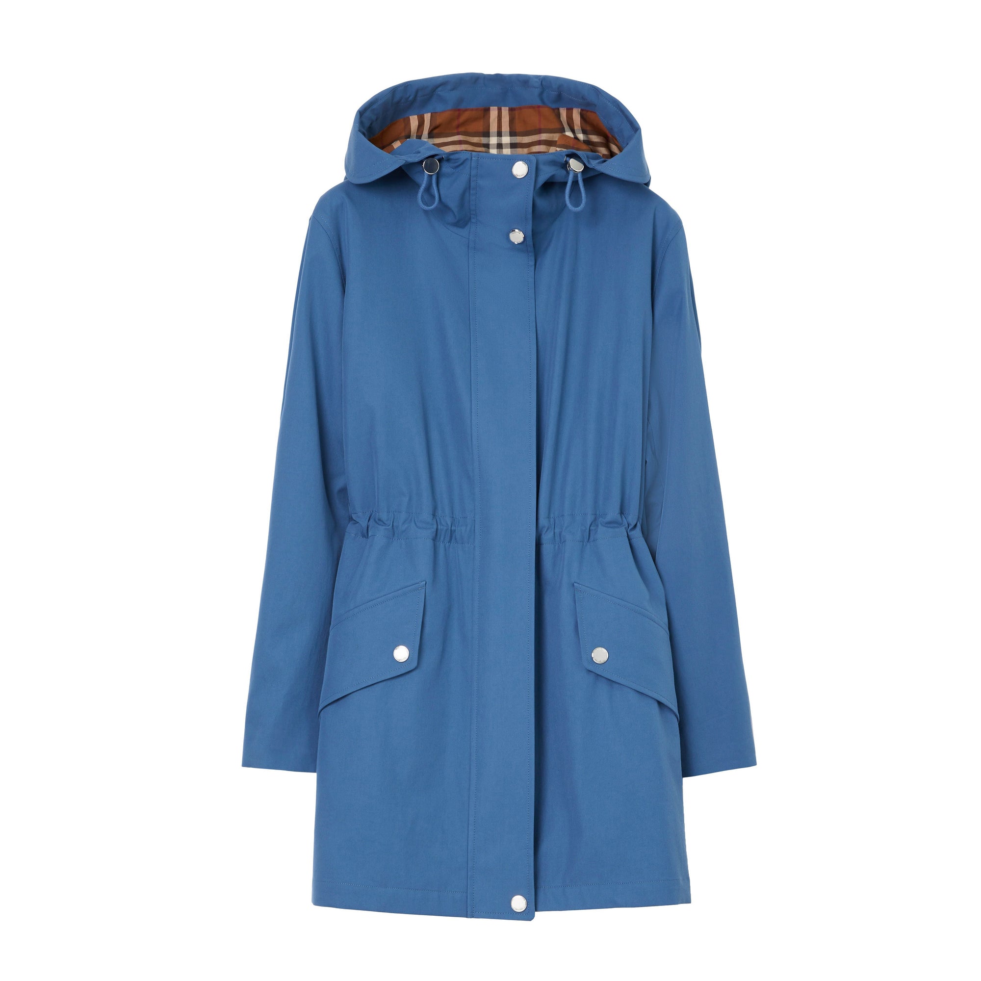 1 qty Parka à capuche en gabardine tropicale - Muted Navy