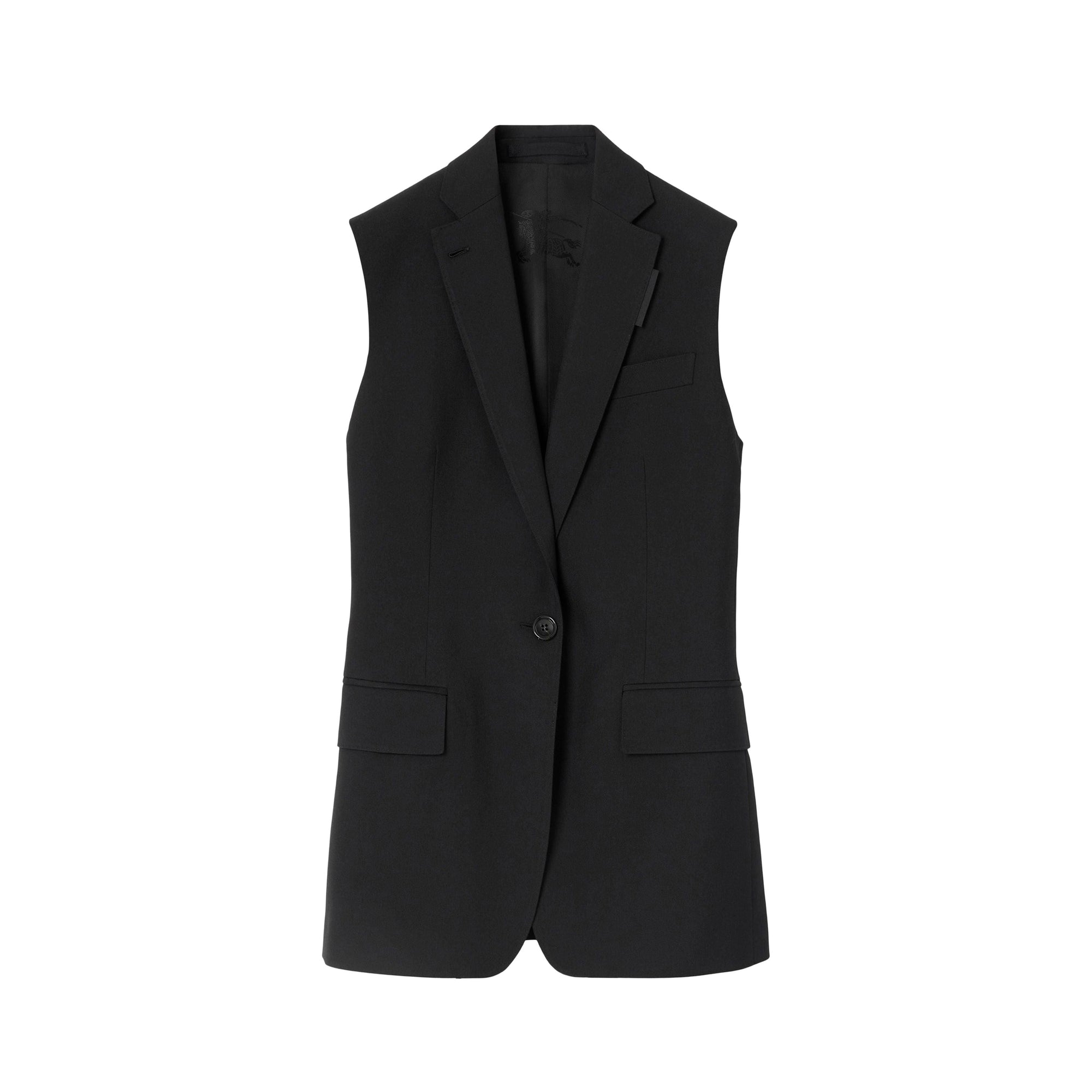 5 qty Veste tailleur sans manches en laine - Black