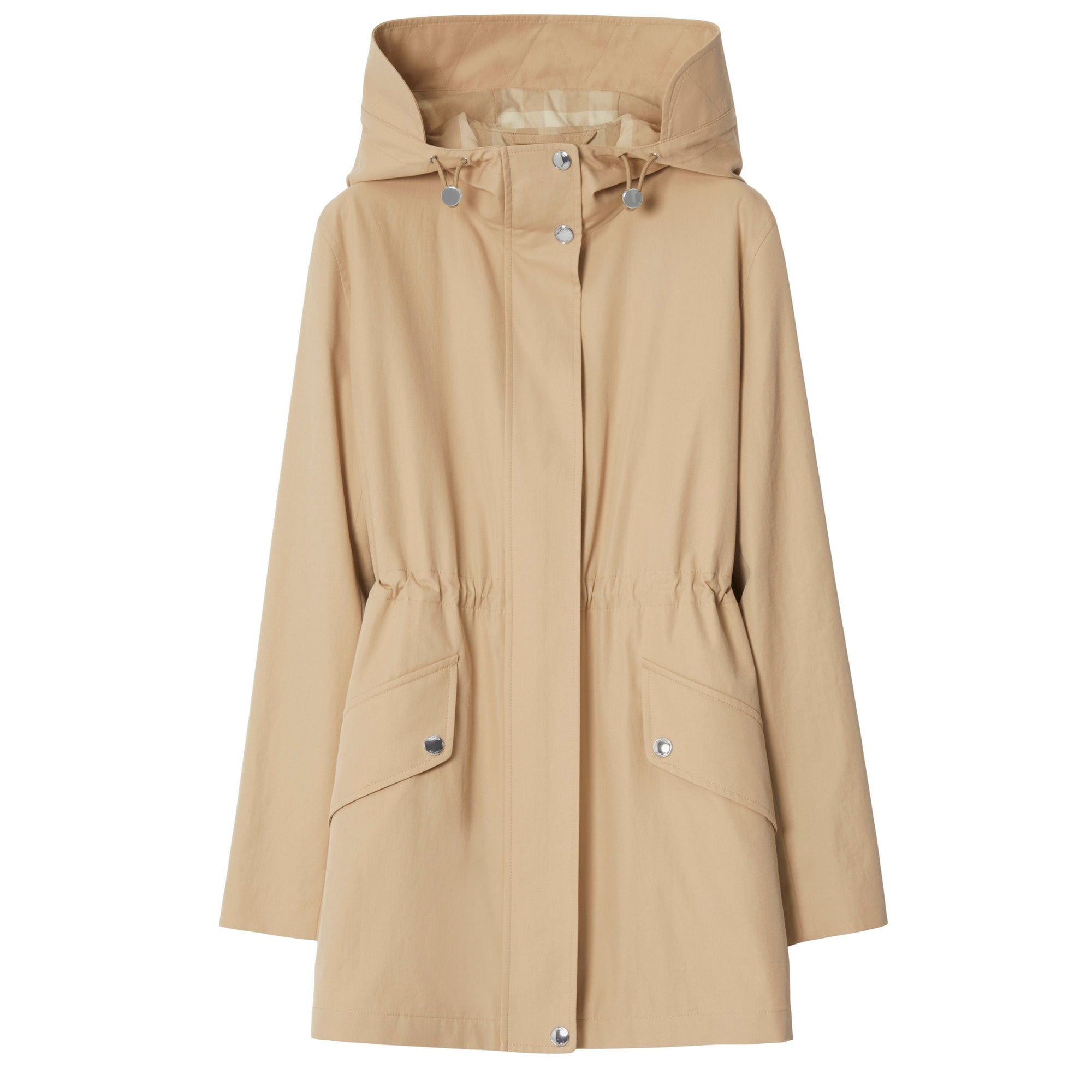 3 qty Parka à capuche en gabardine tropicale - Soft Fawn