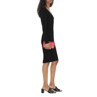 1 qty Robe à manches longues extensible - Black