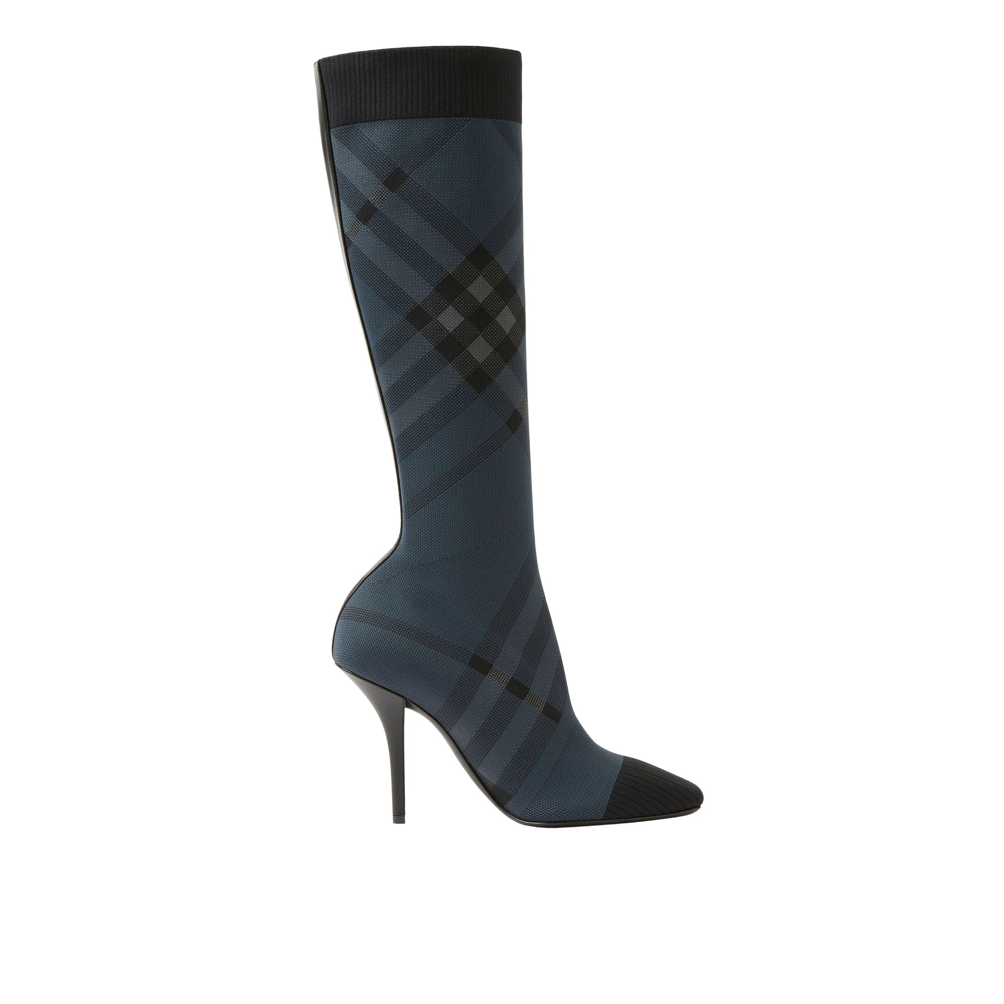 1 qty Bottes chaussettes à motif check - Charcoal & Grey Check