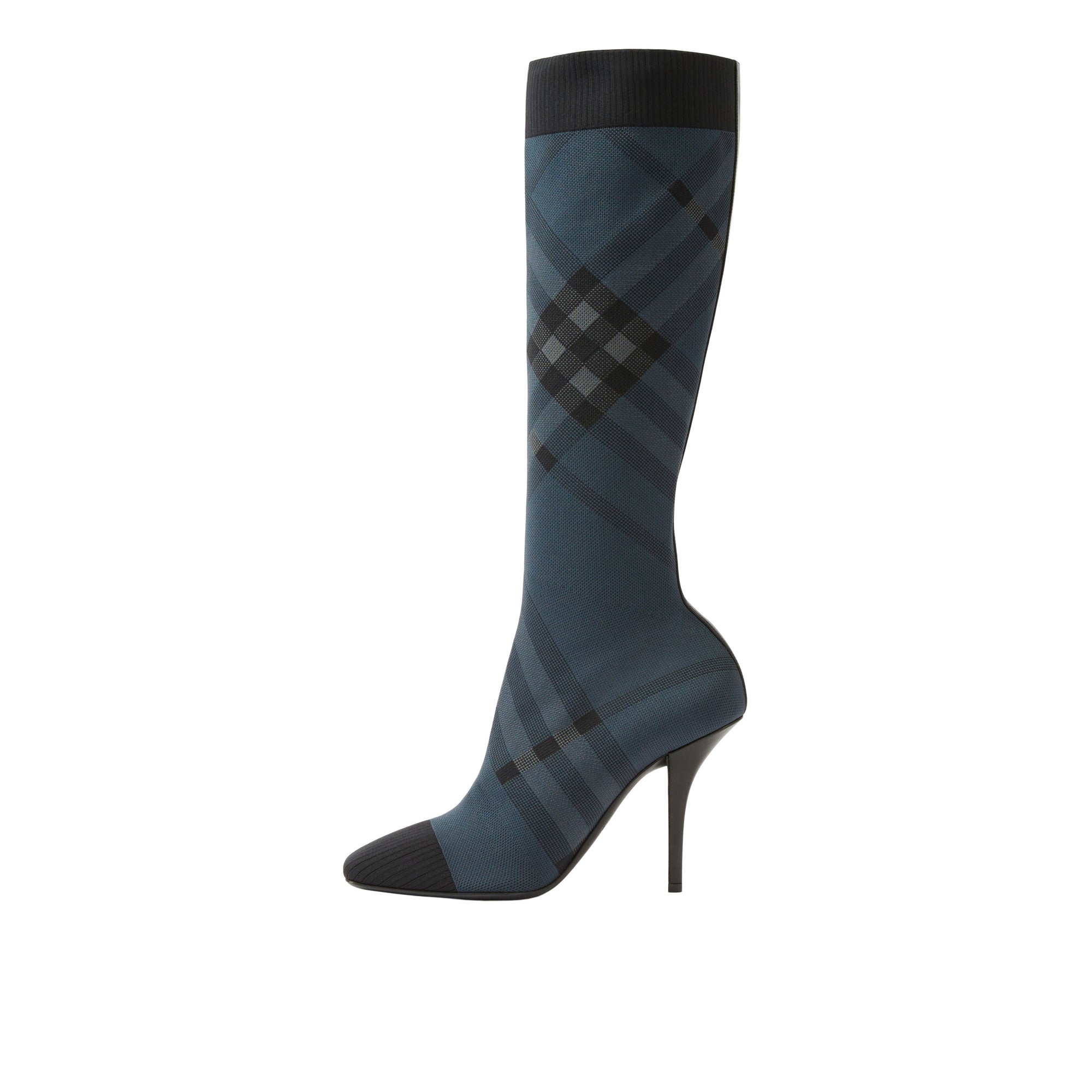 1 qty Bottes chaussettes à motif check - Charcoal & Grey Check