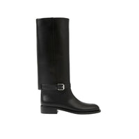 2 qty Bottes hautes en cuir - Black