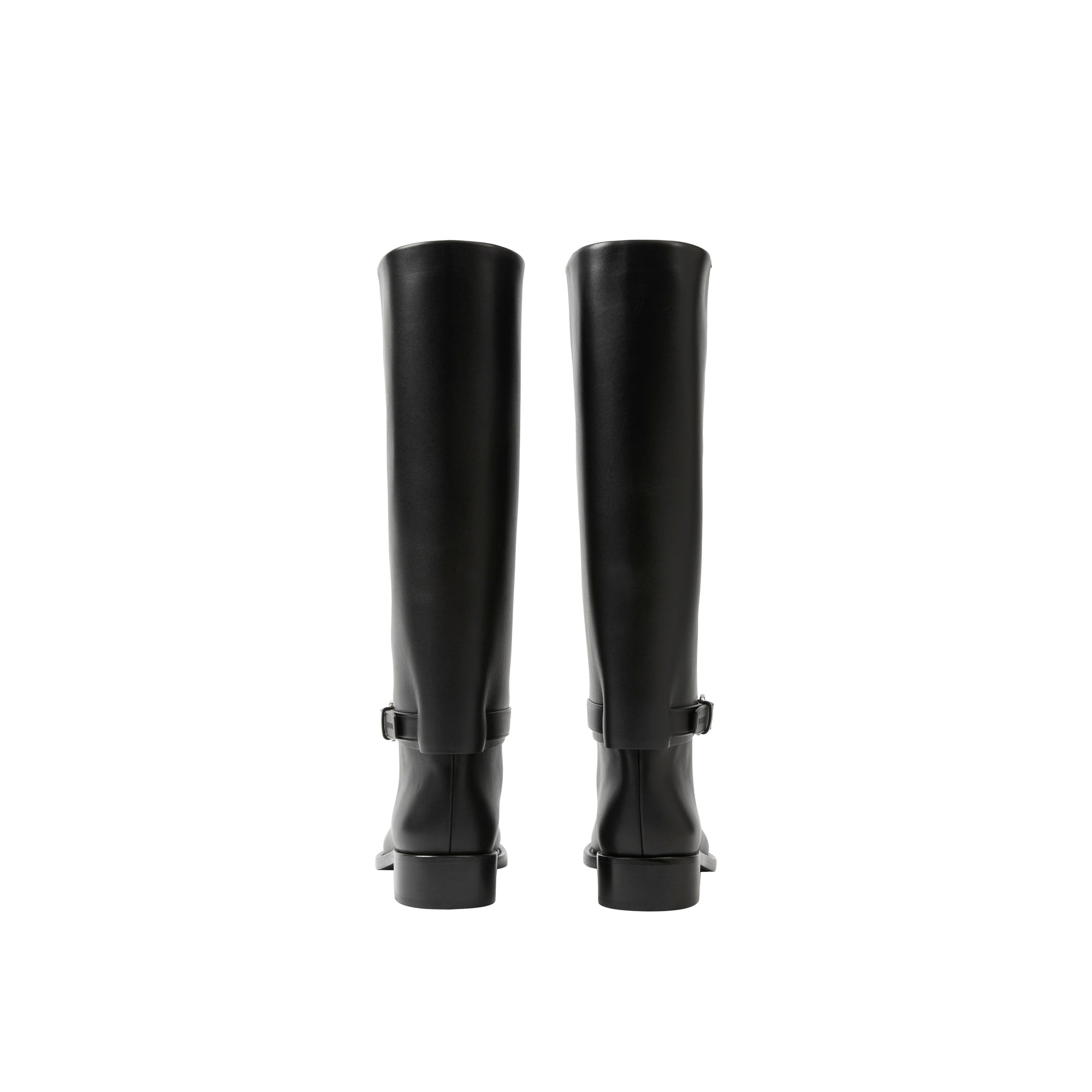 2 qty Bottes hautes en cuir - Black