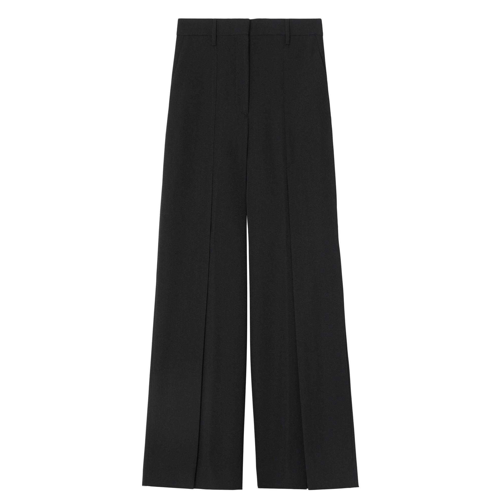 9 qty Pantalon ample en laine grain de poudre - Black