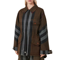 2 qty Veste utilitaire à motif check - Dark Birch Brown Check