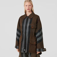 2 qty Veste utilitaire à motif check - Dark Birch Brown Check