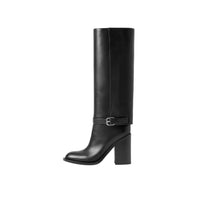 9 qty Bottes hautes en cuir - Black