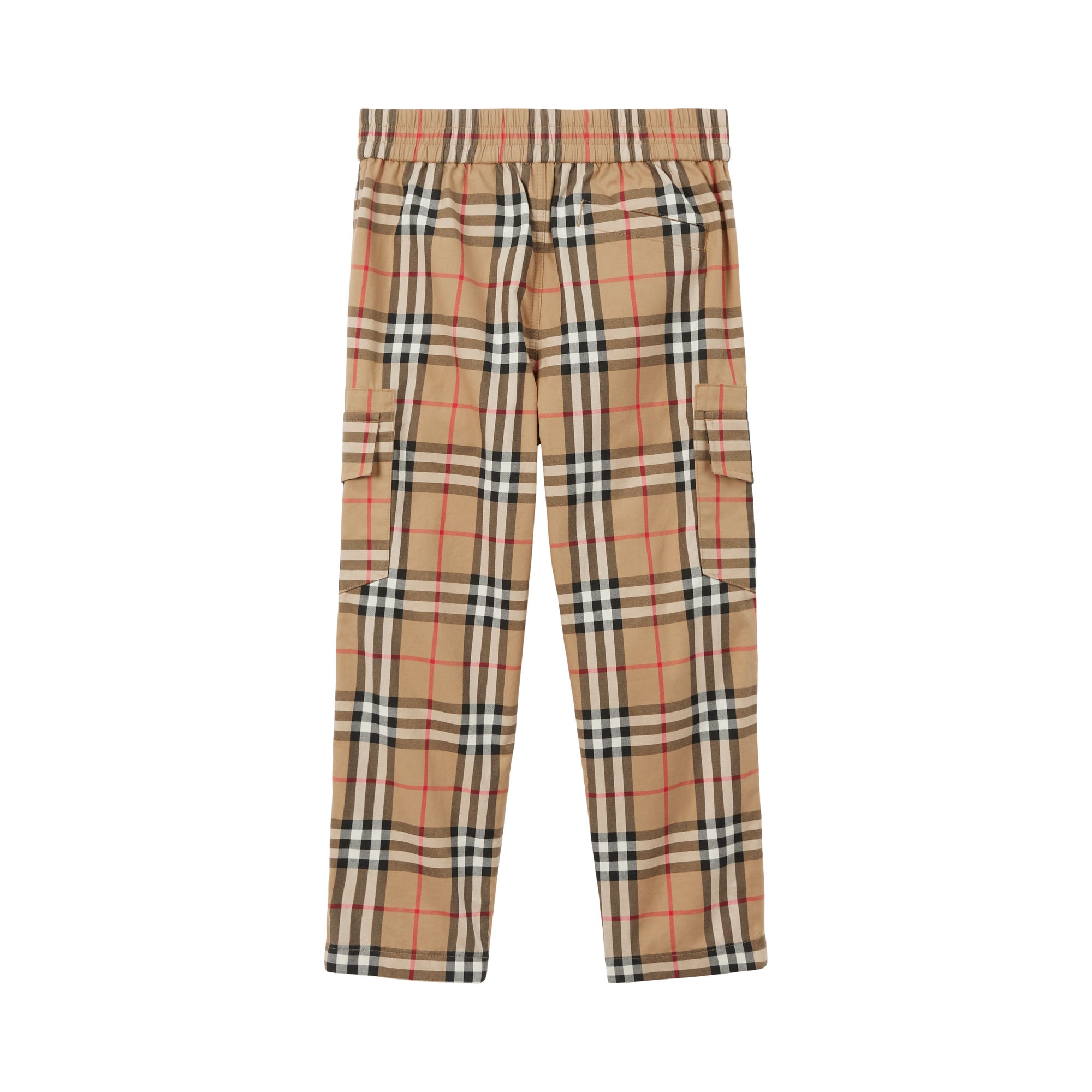 28 qty Pantalon cargo en coton à motif check - Archive Beige Check