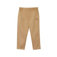 2 qty Pantalon chino en coton sergé à motif cavalier - Archive Beige