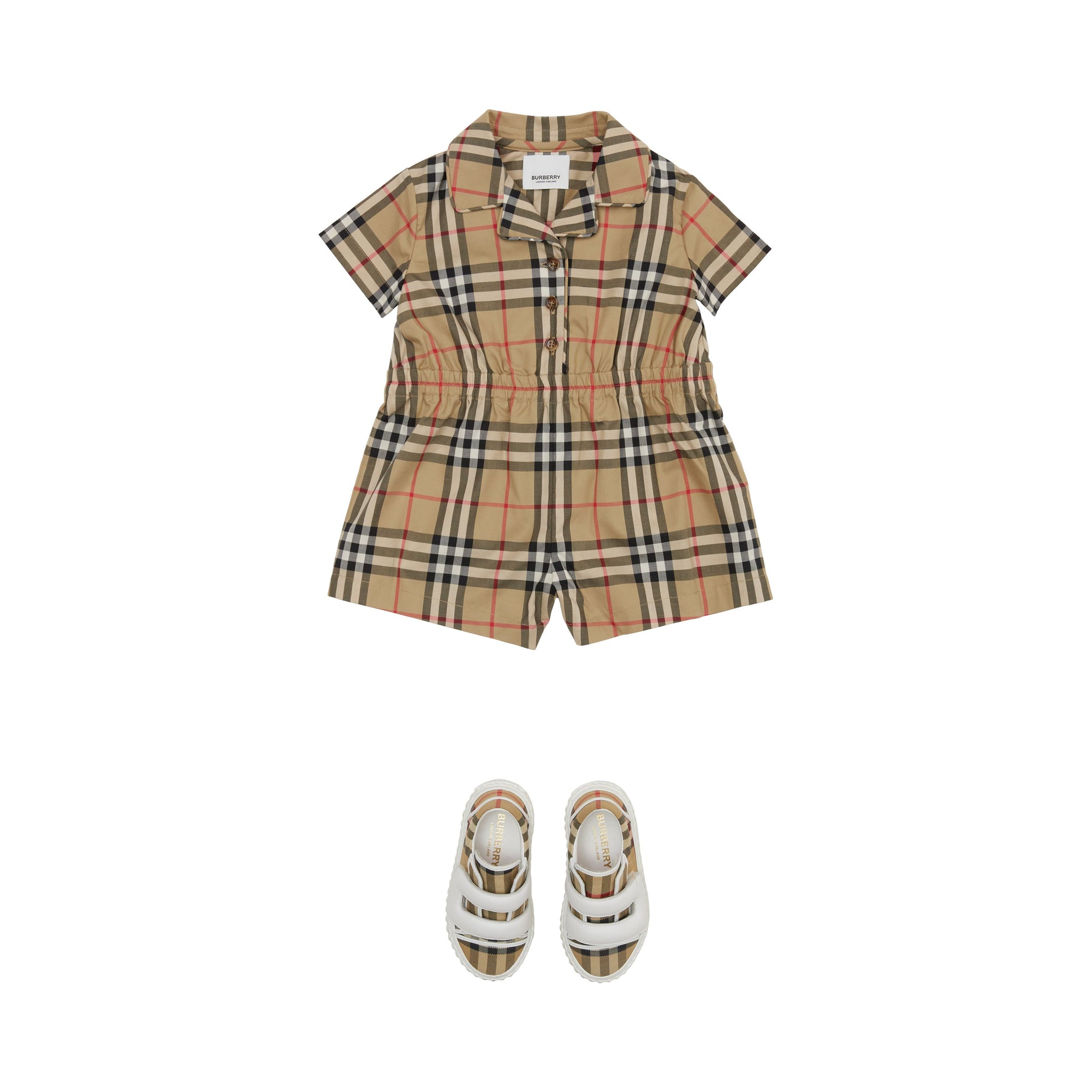 6 qty Combinaison à motif Vintage check - Archive Beige Check