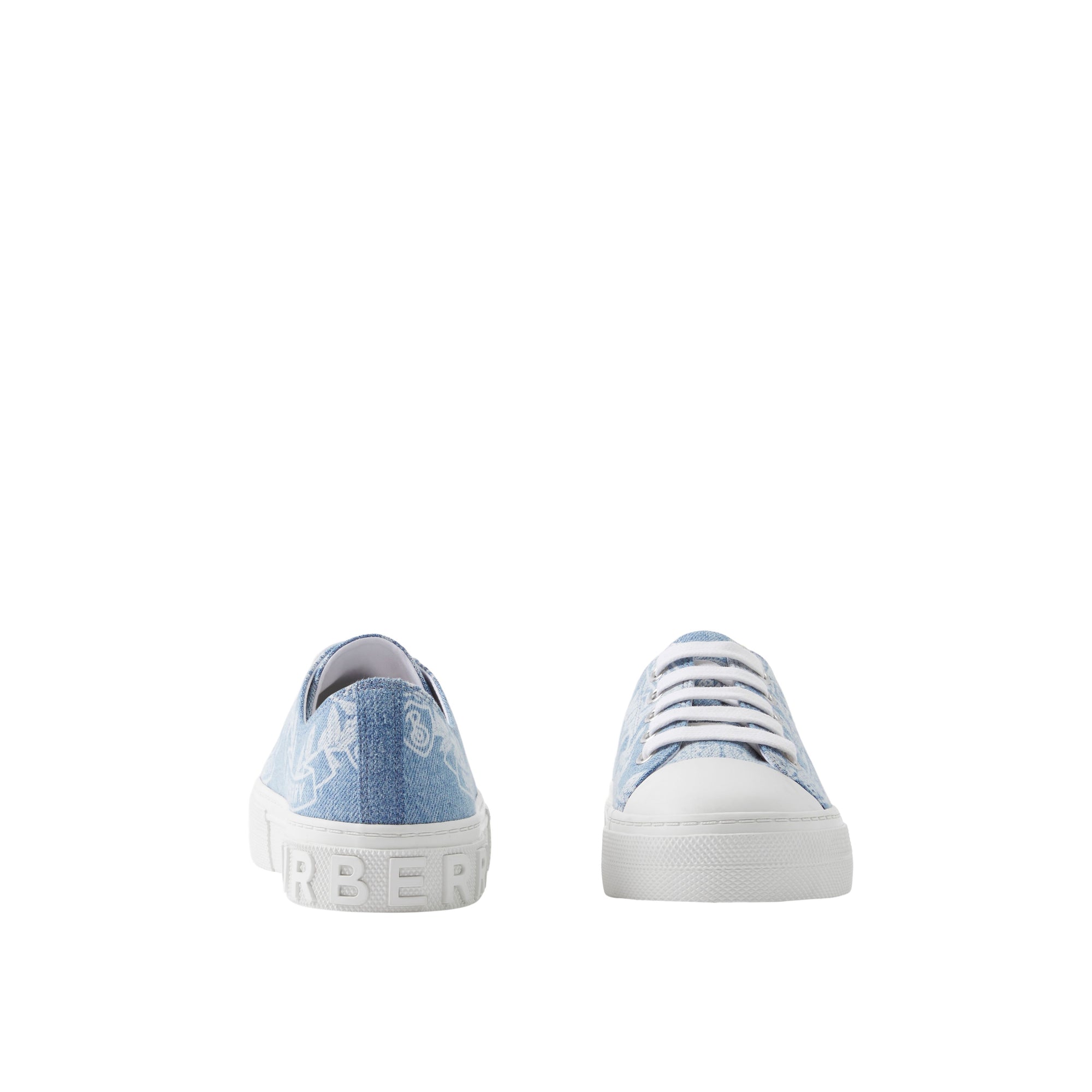 14 qty Sneakers en coton à écusson feuille de chêne - Pale Blue