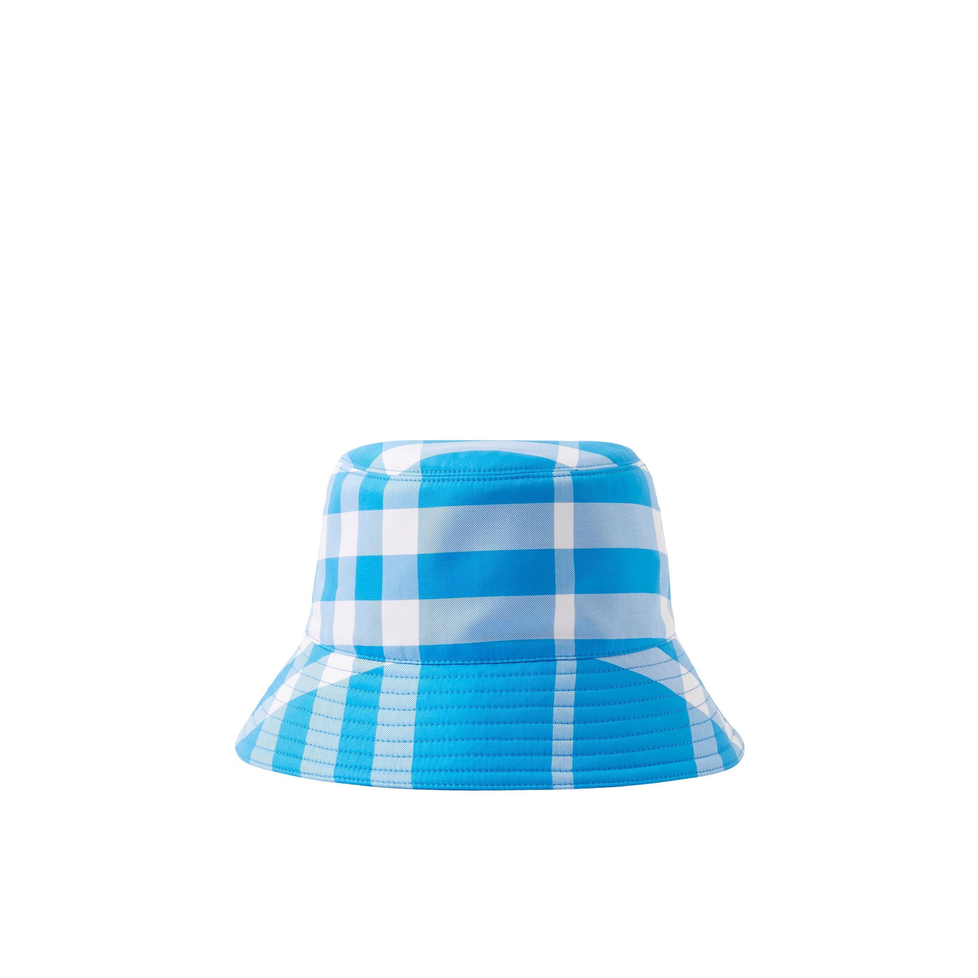 Cotton check bob hat - Vivid Blue Check