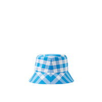 Cotton check bob hat - Vivid Blue Check