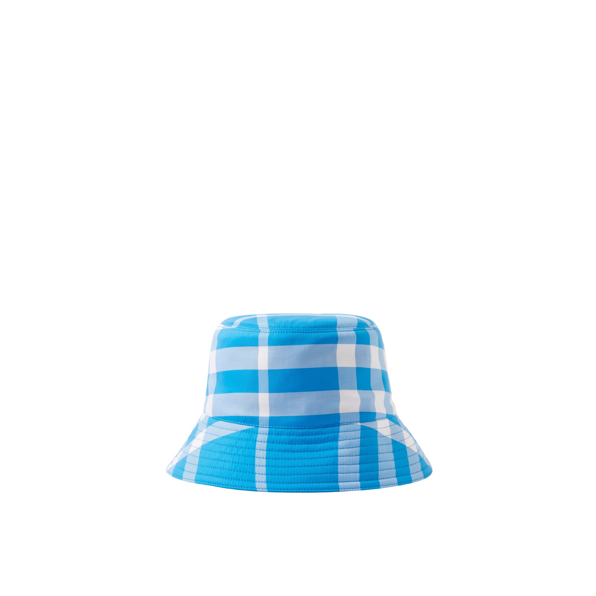 Cotton check bob hat - Vivid Blue Check