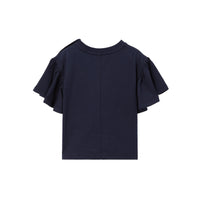 10 qty T-shirt en coton à imprimé Thomas Bear - Deep Charcoal Blue