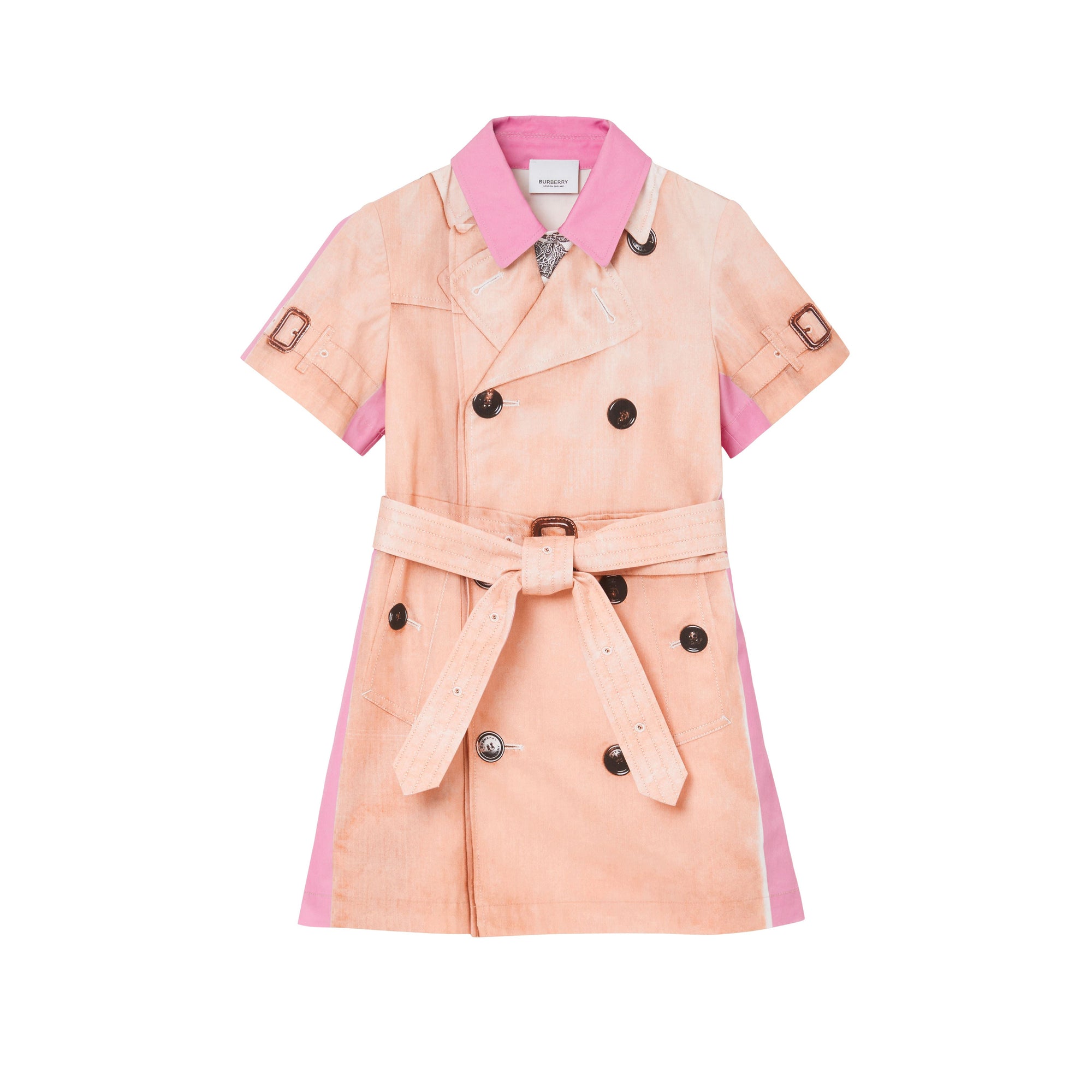 1 qty Robe trench trompe l'œil - Soft Bubble gum