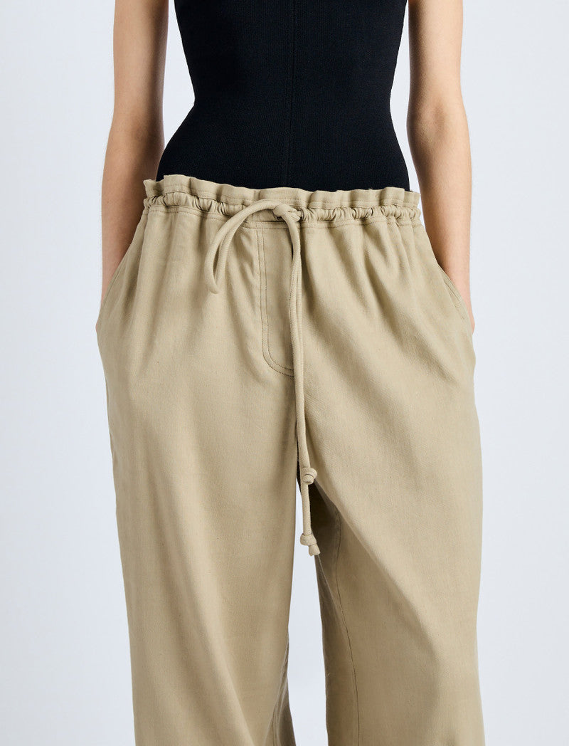 Pantalon Jade avec cordon de serrage en lin - Bronze