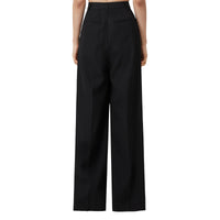 10 qty Pantalon large en laine - Black