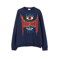 1 qty Sweat oversize à slogan - Twilight Navy