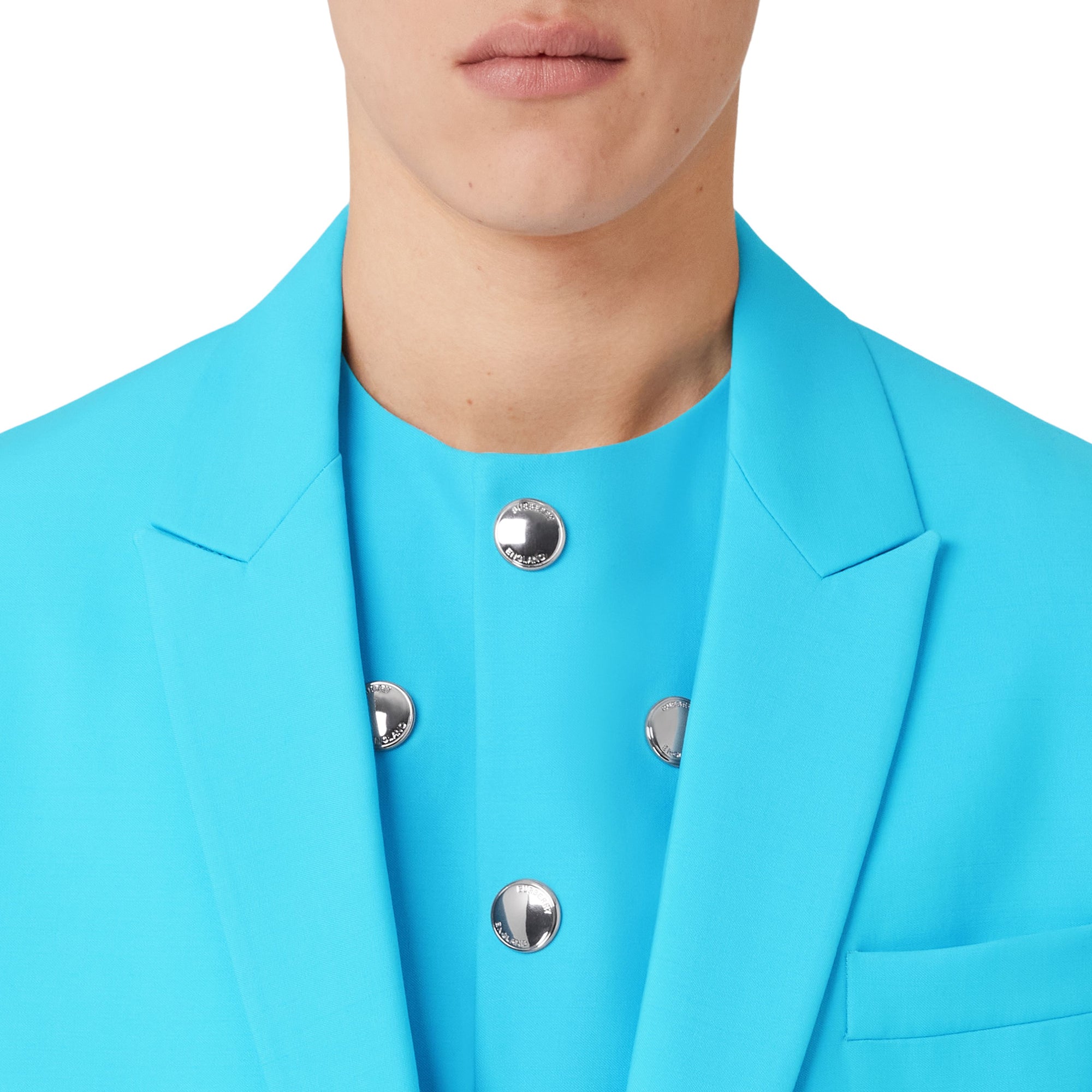 1 qty Veste blazer en laine - Bright Opal Blue