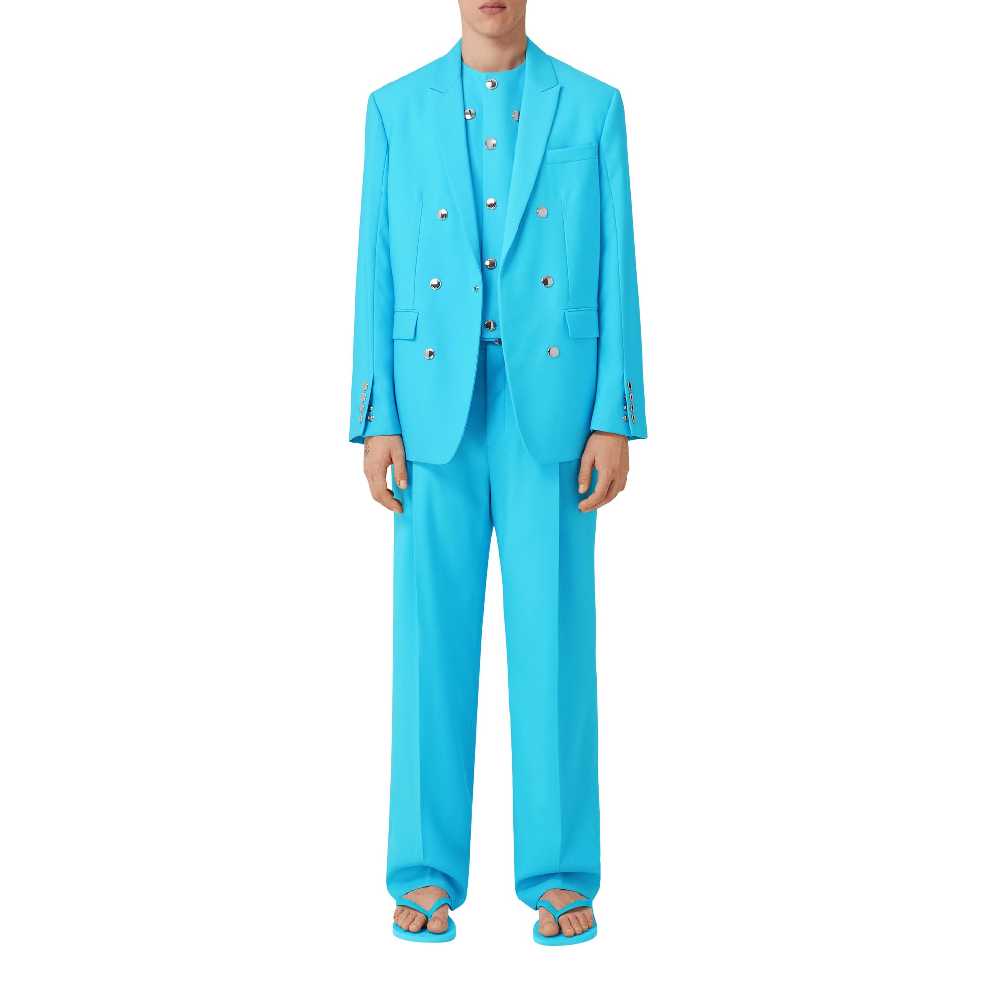 1 qty Veste blazer en laine - Bright Opal Blue