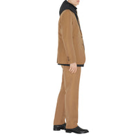 8 qty Pantalon de costume en laine et lin - Camel