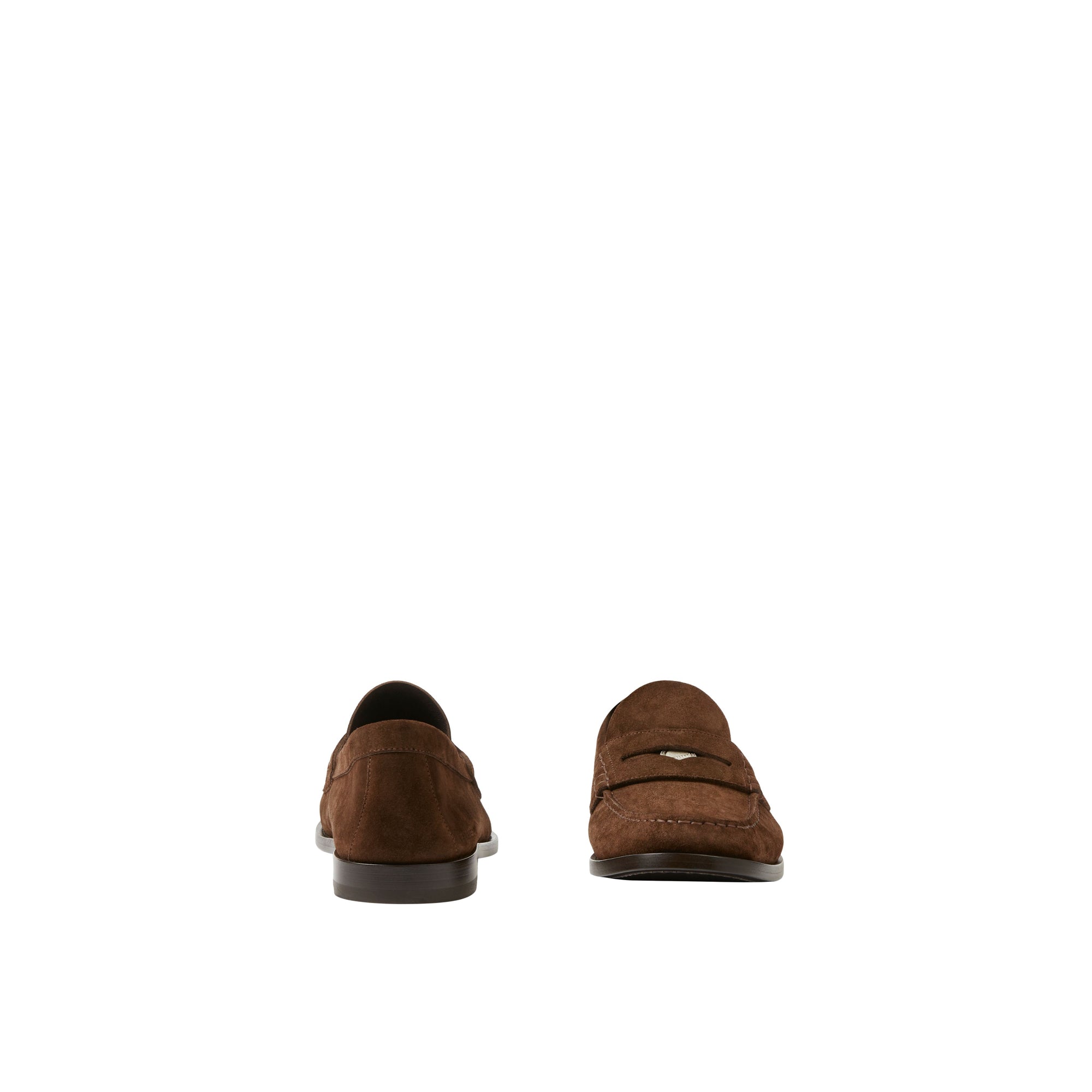 1 qty Mocassins Penny en cuir velours - Dark Brown