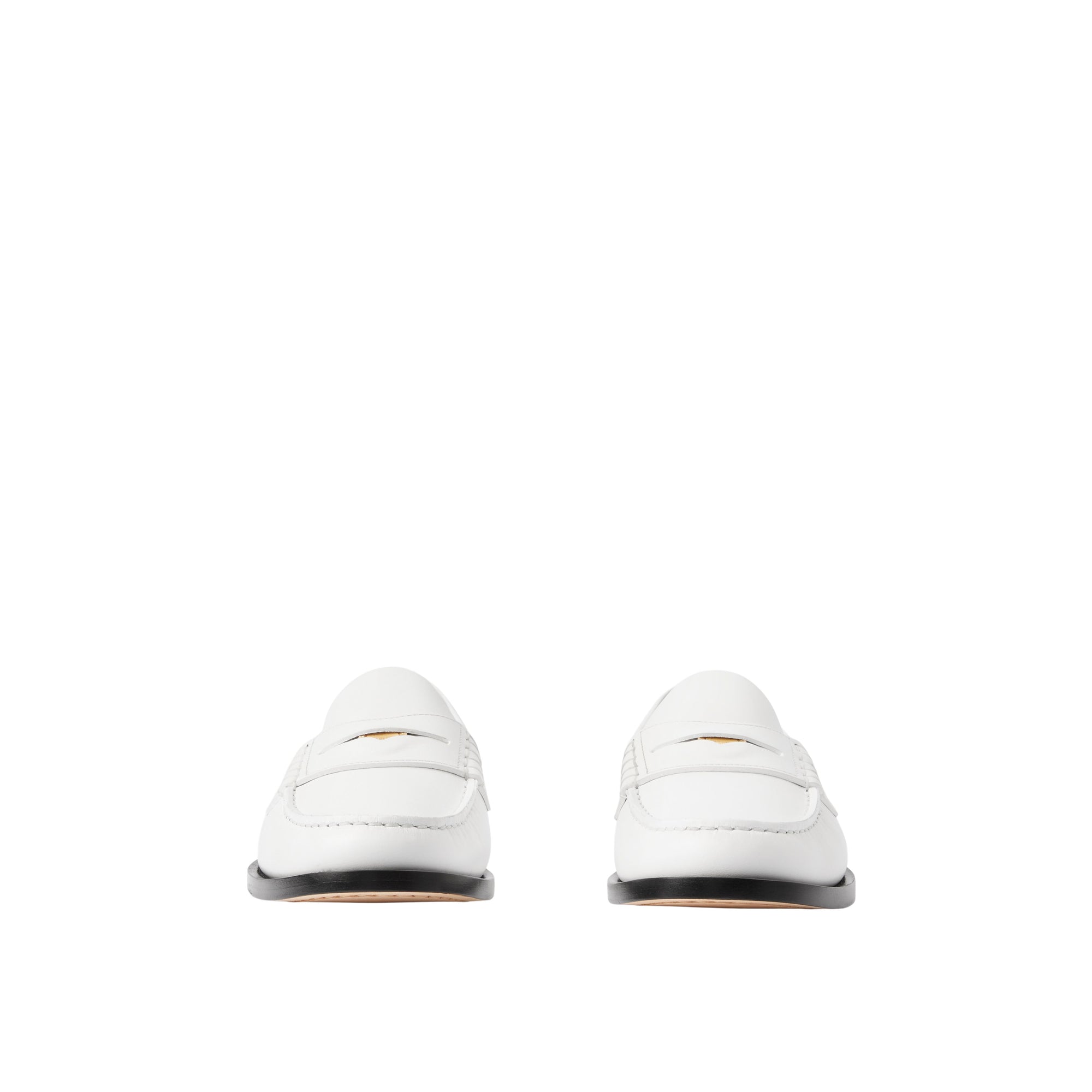 2 qty Mocassins Penny en cuir à pièce - Optic White