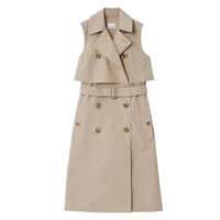 3 qty Robe trench en coton mélangé - Soft Fawn