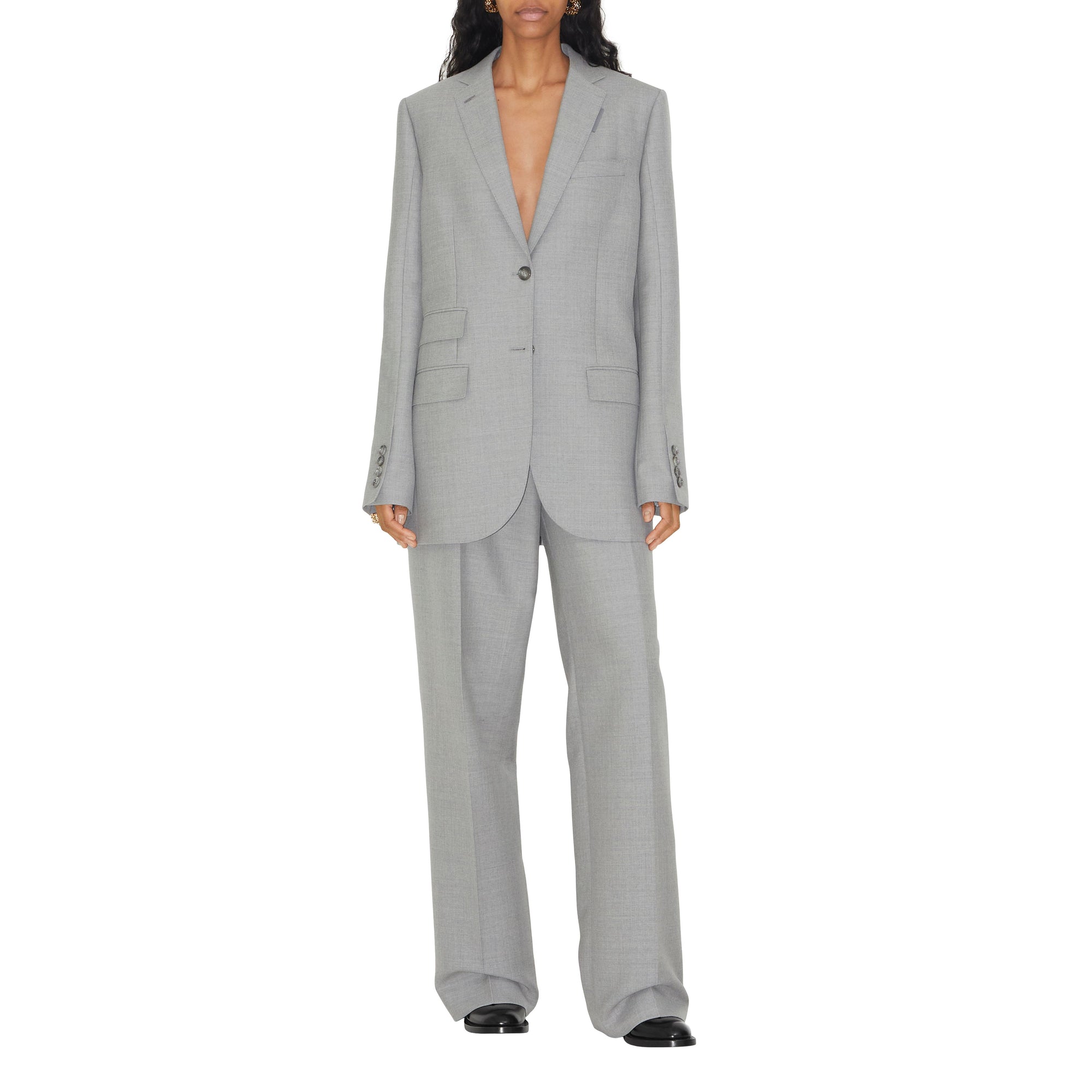 7 qty Veste tailleur en laine - Light Grey Melange