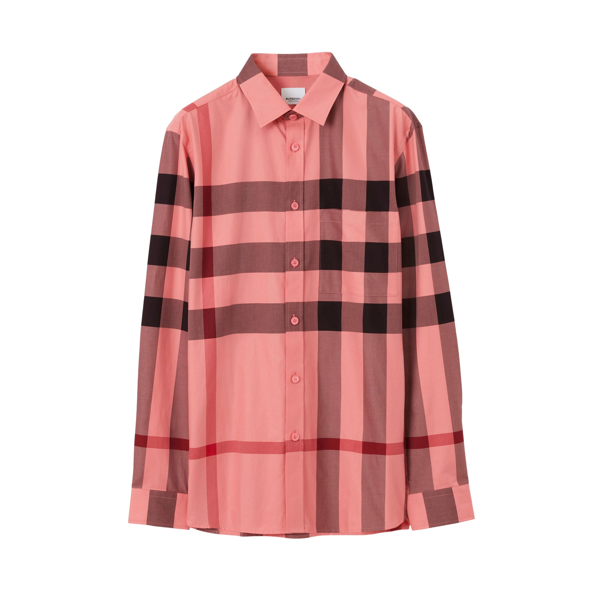 6 qty Chemise en coton à motif check - Candy Pink Check