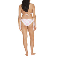 Stretch triangle bikini with Check pattern - Bubblegum