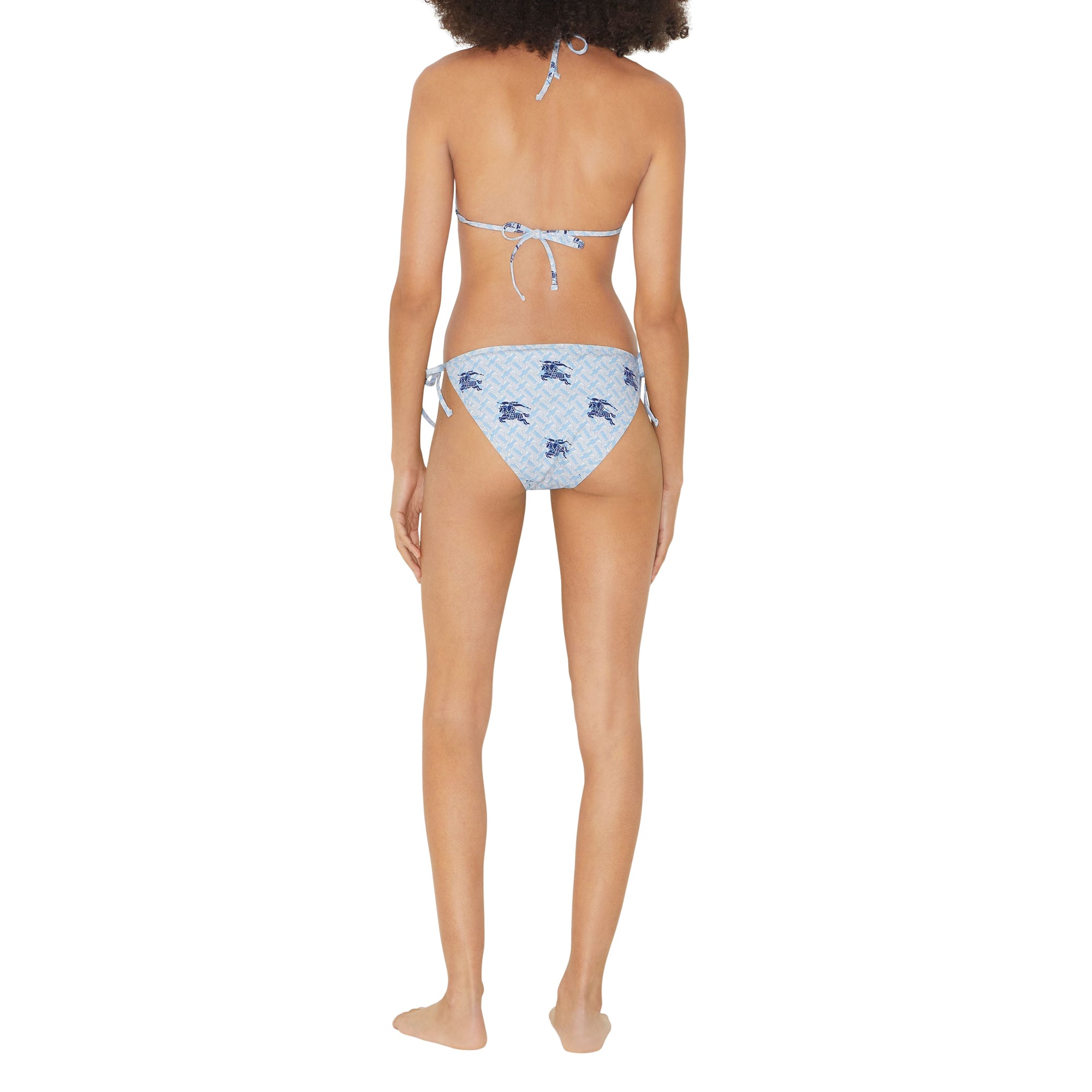 1 qty Bikini triangle monogramme à emblème cavalier - Navy pattern