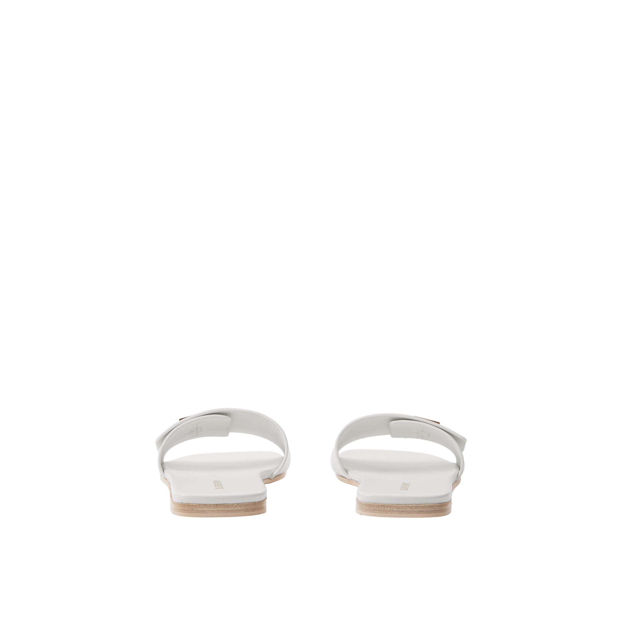 11 qty Mules Monogram en cuir - Optic White