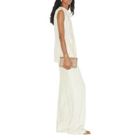 49 qty Pantalon ample en satin - Natural White