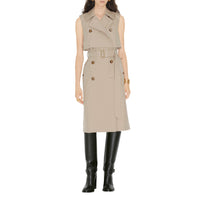 4 qty Robe trench en coton mélangé - Soft Fawn