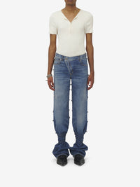 T-shirt tricoté en soie - Ivory Ecru
