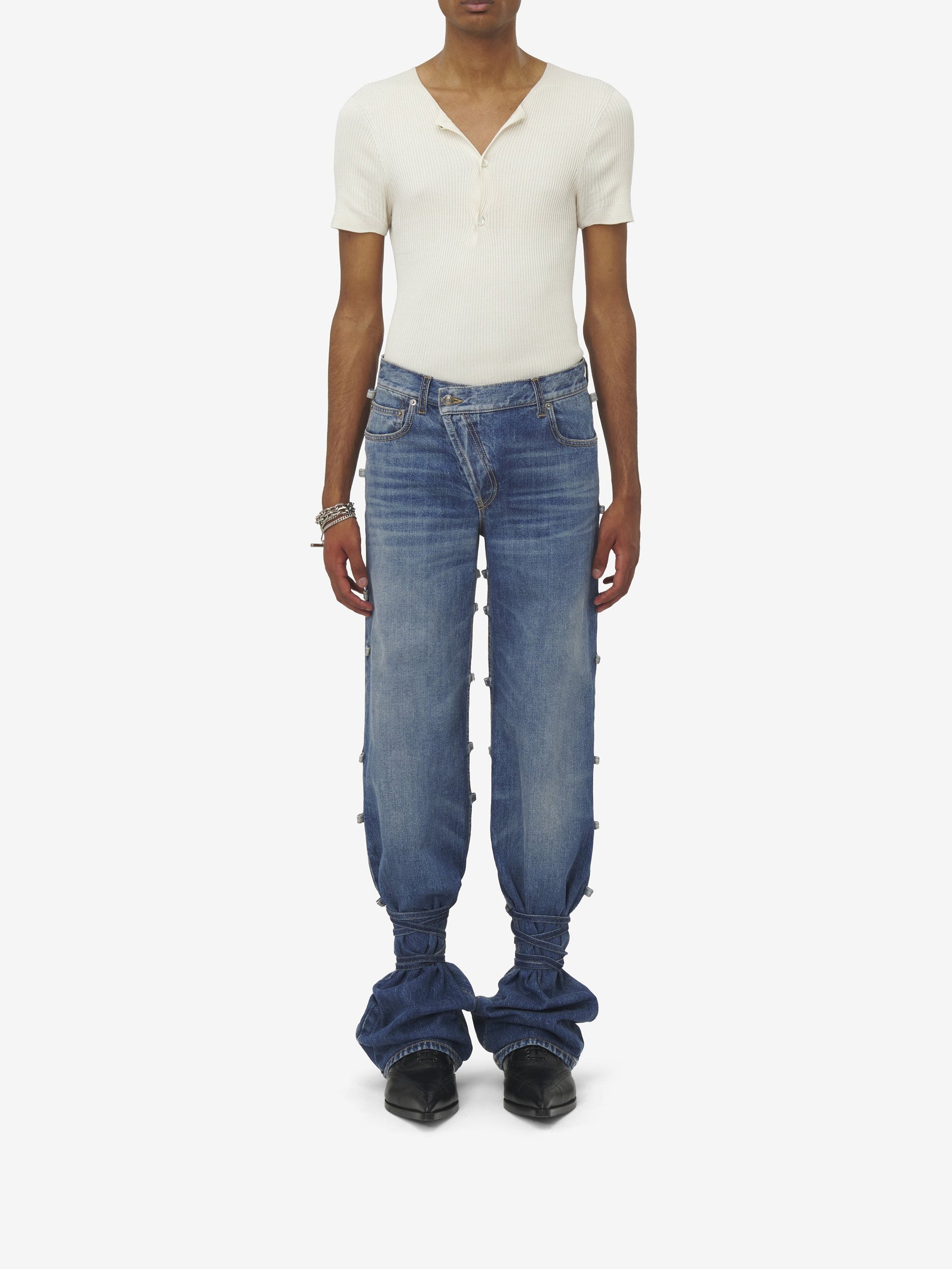 T-shirt tricoté en soie - Ivory Ecru