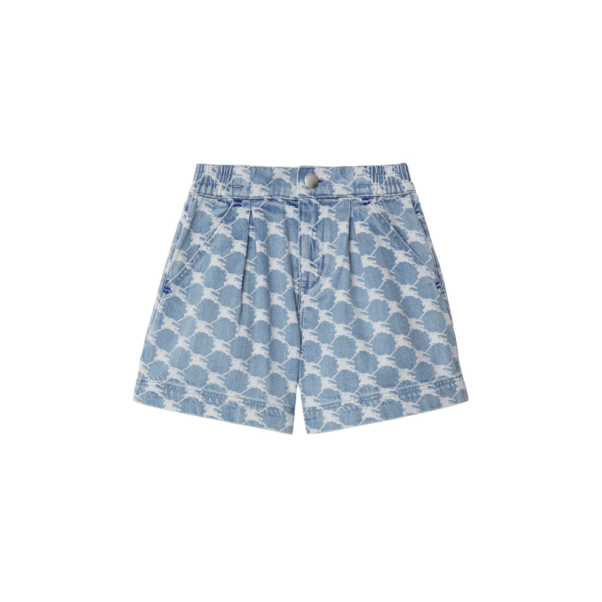 4 qty Short en denim à motif cavalier - Pale Blue