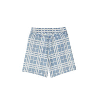 1 qty Short en denim à motif check - Pale Blue Check