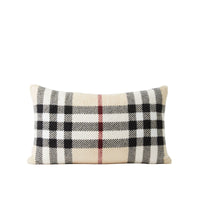 9 qty Housse de coussin rectangulaire à motif check - Stone