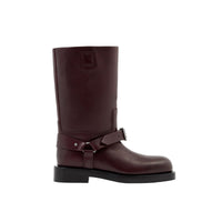 59 qty Bottines Saddle en cuir - Aubergine